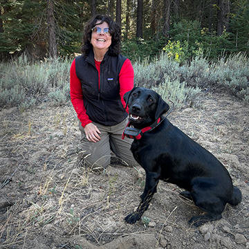 Noelle Francis and "Symba", certified HRD