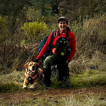 Janisse Foresti and "Leo", certified trailing